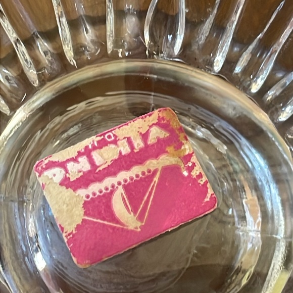 Vintage New Martinsville Viking hand made plate 7.5” floral etched glass - Picture 4 of 8